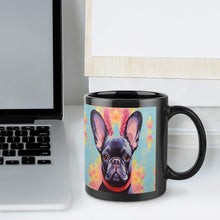 Load image into Gallery viewer, Poise and Petals Black French Bulldog Coffee Mug-7