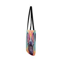 Load image into Gallery viewer, Poise and Petals Black French Bulldog Shopping Tote Bag-Accessories-Accessories, Bags, Dog Dad Gifts, Dog Mom Gifts, French Bulldog-White-ONESIZE-2