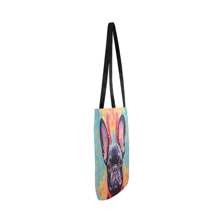 Poise and Petals Black French Bulldog Shopping Tote Bag-Accessories-Accessories, Bags, Dog Dad Gifts, Dog Mom Gifts, French Bulldog-White-ONESIZE-4