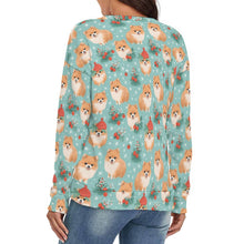 Load image into Gallery viewer, Pom-Pom Holiday Cheer Women's V-Neck Christmas Sweater-Apparel-Apparel,Christmas,Dog Mom Gifts,Pomeranian,Sweater,Sweatshirt-3