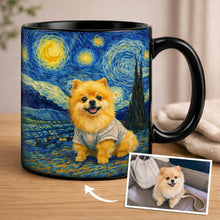 Load image into Gallery viewer, Personalized Starry Night Artwork Pomeranian Coffee Mug-Mug-Pomeranian,Dog Dad Gifts,Dog Memorial Gifts,Dog Mom Gifts,Mugs,Personalize Artwork-10