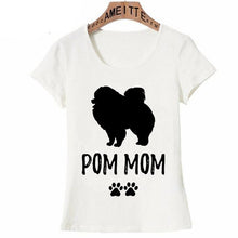 Load image into Gallery viewer, Pomeranian Mom Womens T ShirtApparelWhiteS