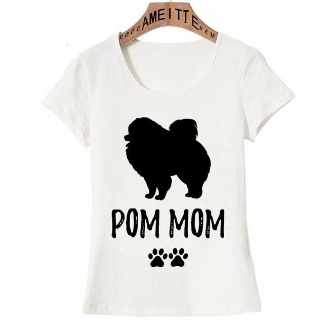 Pomeranian Mom Womens T ShirtApparelWhiteS
