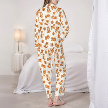 Load image into Gallery viewer, Pomeranian Pajamas for Women - XL Available - Happy Orange Pomeranian-Pajamas-Apparel,Dog Mom Gifts,Pajamas,Pomeranian-5