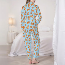 Load image into Gallery viewer, Pomeranian Pajamas for Women - XL Available - Happy Orange Pomeranian-Pajamas-Apparel,Dog Mom Gifts,Pajamas,Pomeranian-6