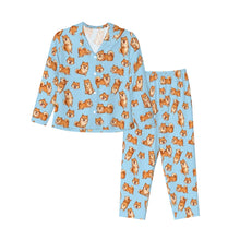 Load image into Gallery viewer, Pomeranian Pajamas for Women - XL Available - Happy Orange Pomeranian-Pajamas-Apparel,Dog Mom Gifts,Pajamas,Pomeranian-7