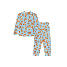 Load image into Gallery viewer, Pomeranian Pajamas for Women - XL Available - Happy Orange Pomeranian-Pajamas-Apparel,Dog Mom Gifts,Pajamas,Pomeranian-8