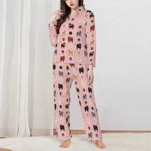 Load image into Gallery viewer, Pomeranian Pajamas for Women - XL Available - Pomeranians of Every Color-Pajamas-Apparel,Dog Mom Gifts,Pajamas,Pomeranian-Pink-XS-3