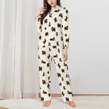 Load image into Gallery viewer, Pomeranian Pajamas for Women - XL Available - Yes I Love Black and Tan Pomeranians-Pajamas-Apparel,Dog Mom Gifts,Pajamas,Pomeranian-White-XS-1