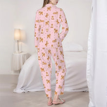 Load image into Gallery viewer, Pomeranian Pajamas for Women - XL Available - Yes I Love Orange Pomeranians-Pajamas-Apparel,Dog Mom Gifts,Pajamas,Pomeranian-4