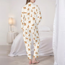 Load image into Gallery viewer, Pomeranian Pajamas for Women - XL Available - Yes I Love Orange Pomeranians-Pajamas-Apparel,Dog Mom Gifts,Pajamas,Pomeranian-5