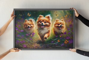 Pomeranian Parade Wall Art Poster-Art-Dog Art, Home Decor, Pomeranian, Poster-2