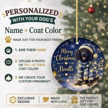 Load image into Gallery viewer, Poodle Christmas Ornament - Cozy Winter Pet Portrait Design - Personalize with Photo and Name-Christmas Ornament-Christmas,Christmas Ornament,Personalize Artwork-2