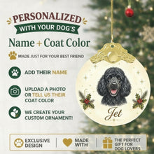Load image into Gallery viewer, Poodle Christmas Ornament - Gold Crown Dog Portrait - Personalized with Photo and Name-Christmas Ornament-Christmas,Christmas Ornament,Personalize Artwork-2