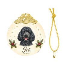 Load image into Gallery viewer, Poodle Christmas Ornament - Gold Crown Dog Portrait - Personalized with Photo and Name-Christmas Ornament-Christmas,Christmas Ornament,Personalize Artwork-4