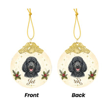 Load image into Gallery viewer, Poodle Christmas Ornament - Gold Crown Dog Portrait - Personalized with Photo and Name-Christmas Ornament-Christmas,Christmas Ornament,Personalize Artwork-5