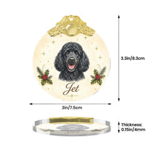 Load image into Gallery viewer, Poodle Christmas Ornament - Gold Crown Dog Portrait - Personalized with Photo and Name-Christmas Ornament-Christmas,Christmas Ornament,Personalize Artwork-6