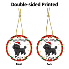 Load image into Gallery viewer, Poodle Christmas Ornament - Personalized Whimsical Holiday Cartoon Art Design - with Name-Christmas Ornament-Christmas,Personalize Artwork,Poodle-5