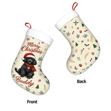 Load image into Gallery viewer, Poodle Christmas Stocking - Cozy Festive Wishes - Personalize with Photo and Name-Christmas Ornament-Christmas,Christmas Stocking,Personalize Artwork-4
