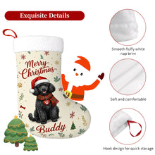 Load image into Gallery viewer, Poodle Christmas Stocking - Cozy Festive Wishes - Personalize with Photo and Name-Christmas Ornament-Christmas,Christmas Stocking,Personalize Artwork-5