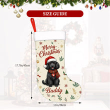 Load image into Gallery viewer, Poodle Christmas Stocking - Cozy Festive Wishes - Personalize with Photo and Name-Christmas Ornament-Christmas,Christmas Stocking,Personalize Artwork-6