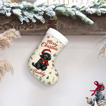 Load image into Gallery viewer, Poodle Christmas Stocking - Cozy Festive Wishes - Personalize with Photo and Name-Christmas Ornament-Christmas,Christmas Stocking,Personalize Artwork-7
