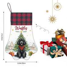Load image into Gallery viewer, Poodle Christmas Stocking - Home for the Holidays - Personalize with Photo and Name-Christmas Ornament-Christmas,Christmas Stocking,Personalize Artwork-4