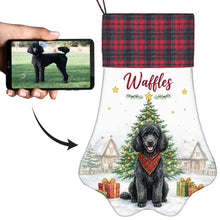 Load image into Gallery viewer, Poodle Christmas Stocking - Home for the Holidays - Personalize with Photo and Name-Christmas Ornament-Christmas,Christmas Stocking,Personalize Artwork-1