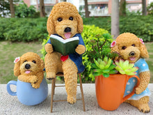 Load image into Gallery viewer, Poodle Garden Statue - 4 Coat Colors - 4 Designs - Poodle Love Garden Statues-Home Decor-Dog Memorial Gifts,Home Decor,Poodle,Statue-9