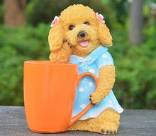 Load image into Gallery viewer, Poodle Garden Statue - 4 Coat Colors - 4 Designs - Poodle Love Garden Statues-Home Decor-Dog Memorial Gifts,Home Decor,Poodle,Statue-Poodle Holding Cup - Apricot-21
