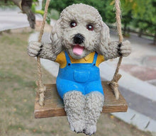 Load image into Gallery viewer, Poodle Garden Statue - 4 Coat Colors - 4 Designs - Poodle Love Garden Statues-Home Decor-Dog Memorial Gifts,Home Decor,Poodle,Statue-Swinging Poodle - Gray-16