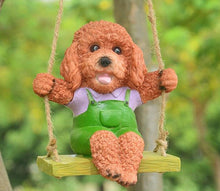 Load image into Gallery viewer, Poodle Garden Statue - 4 Coat Colors - 4 Designs - Poodle Love Garden Statues-Home Decor-Dog Memorial Gifts,Home Decor,Poodle,Statue-Swinging Poodle - Red-15