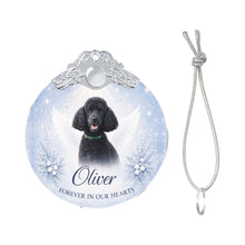 Load image into Gallery viewer, Poodle Ornament - Angel Dog Memorial Design - Personalized with Photo and Name-Christmas Ornament-Christmas,Christmas Ornament,Personalize Artwork,Poodle-4