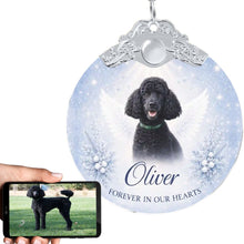 Load image into Gallery viewer, Poodle Ornament - Angel Dog Memorial Design - Personalized with Photo and Name-Christmas Ornament-Christmas,Christmas Ornament,Personalize Artwork,Poodle-1