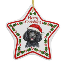 Load image into Gallery viewer, Poodle Ornament - Personalized Star Shaped Christmas Folk-Art Design-Christmas Ornament-Christmas,Personalize Artwork,Poodle-3