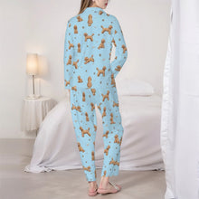 Load image into Gallery viewer, Poodle Pajamas for Women - XL Available - I Love Apricot Poodles-Pajamas-Apparel,Dog Mom Gifts,Pajamas,Poodle-4