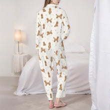 Load image into Gallery viewer, Poodle Pajamas for Women - XL Available - I Love Apricot Poodles-Pajamas-Apparel,Dog Mom Gifts,Pajamas,Poodle-5