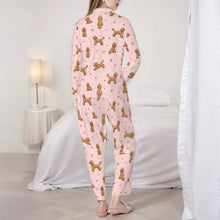 Load image into Gallery viewer, Poodle Pajamas for Women - XL Available - I Love Apricot Poodles-Pajamas-Apparel,Dog Mom Gifts,Pajamas,Poodle-6
