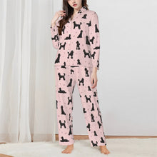Load image into Gallery viewer, Poodle Pajamas for Women - XL Available - I Love Black Poodles-Pajamas-Apparel,Dog Mom Gifts,Pajamas,Poodle-Pink-XS-1