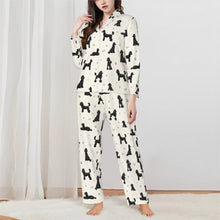 Load image into Gallery viewer, Poodle Pajamas for Women - XL Available - I Love Black Poodles-Pajamas-Apparel,Dog Mom Gifts,Pajamas,Poodle-White-XS-3
