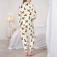 Load image into Gallery viewer, Poodle Pajamas for Women - XL Available - I Love Red Poodles-Pajamas-Apparel,Dog Mom Gifts,Pajamas,Poodle-4