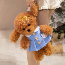 Load image into Gallery viewer, Poodle Plush Toy - Adorable Hair Clip and Buttoned Dress-3