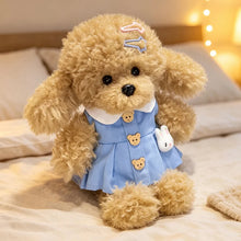 Load image into Gallery viewer, Poodle Plush Toy - Adorable Hair Clip and Buttoned Dress-6-46cm-14