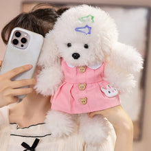 Load image into Gallery viewer, Poodle Plush Toy - Adorable Hair Clip and Buttoned Dress-8