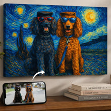 Load image into Gallery viewer, Photo of starry night inspired Poodle wall art