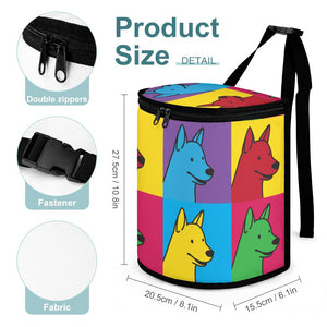 Pop Art Bull Terrier Love Multipurpose Car Storage Bag-Car Accessories-Bags, Bull Terrier, Car Accessories-ONE SIZE-White-5