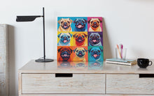 Load image into Gallery viewer, Pop Art Pugs Framed Canvas Wall Art Posters - 3 Designs-Art-Dog Art, Dog Dad Gifts, Dog Mom Gifts, Home Decor, Poster, Pug, Pug - Black-2