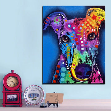 Pop Art Whippet Greyhound Canvas Print Poster 360x