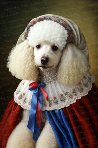 Portrait of Elegance White Poodle Wall Art Poster-Art-Dog Art, Home Decor, Poodle, Poster-1