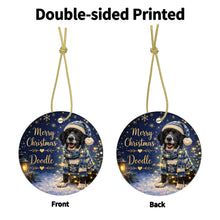Load image into Gallery viewer, Portuguese Water Dog Christmas Ornament - Cozy Winter Pet Portrait Design - Personalize with Photo and Name-Christmas Ornament-Christmas,Christmas Ornament,Personalize Artwork,Portuguese Water Dog-4